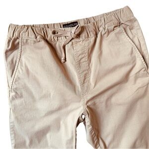 Goodlife Mens Small Khaki Relaxed Twill Stretch Pull-on Drawstring Pants